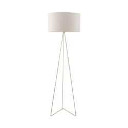 LAMPARA PIE SALON XTRELAMP KATE METAL BLANCO C/PANTALLA