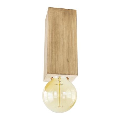 FOCO SUPERF.MADERA ENVEJEC. 200MM CUADRADO E27 XTRELAMP