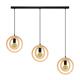 REGLETA 3 LUCES BIARRITZ MADERA NATURAL D20 XTRELAMP