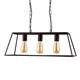 LAMPARA COLGANTE METAL NEGRO LUCIANA 3 LUCES XTRELAMP