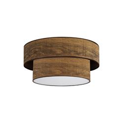 PLAFON AITANA MADERA OSCURA 2XE27 C/P XTRELAMP 40CM DOBLE