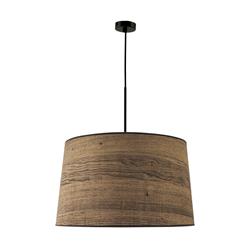 COLGANTE AITANA NEGRO E27 C/P MAD/OSCURA XTRELAMP 45CM