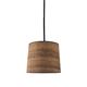 PLAFON 5 LUCES AITANA NEGRO C/P MADERA CLARA D60 XTRELAMP