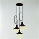 PLAFON 3 LUCES JAZZ NEGRO C/PANTALLA METAL XTRELAMP