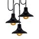 PLAFON 3 LUCES JAZZ NEGRO C/PANTALLA METAL XTRELAMP