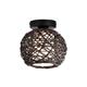 APLIQUE 1 LUZ RATTAN MARRON