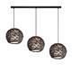 REGLETA RATTAN 3 LUCES MARRON