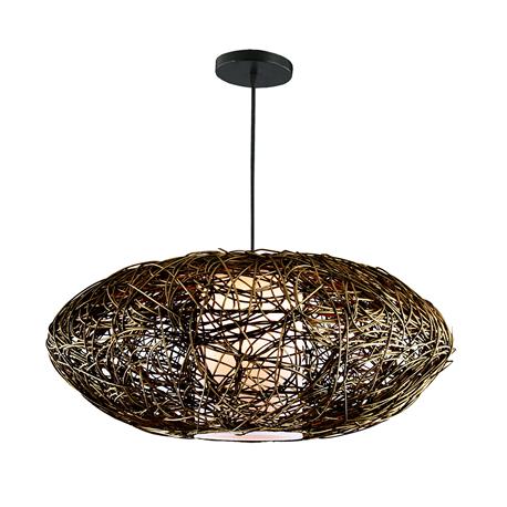 COLGANTE RATTAN COLOR ENV.ORO D60