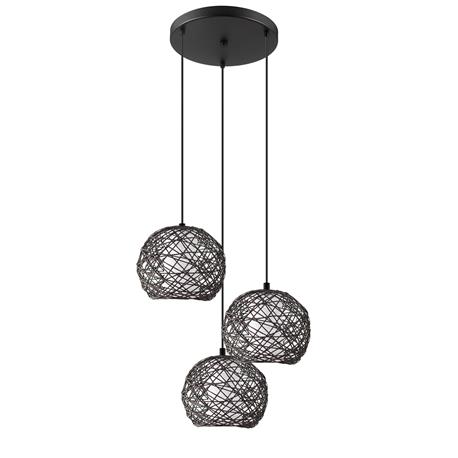 COLGANTE RATTAN 3 LUCES MARRON