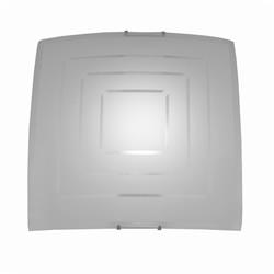 PLAFON LED 12W 4200K CUAD. CRISTAL 30CM SERIGRAFIA CROMO