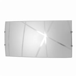 APLIQUE LED 12W 4200K CUAD. CRISTAL 30CM SERIGRAFIA CROMO