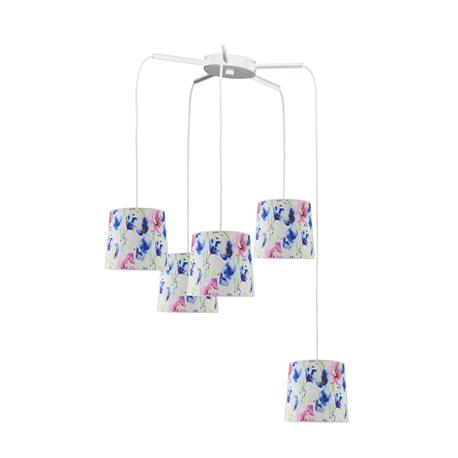 PLAFON 5 LUCES GARDENIA BLANCO C/P D60 XTRELAMP