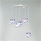 PLAFON 5 LUCES GARDENIA BLANCO C/P D60 XTRELAMP