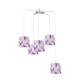 PLAFON 5 LUCES AZUCENA BLANCO C/P D60 XTRELAMP