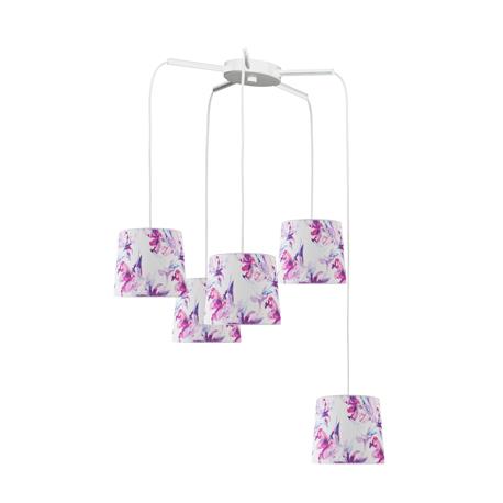 PLAFON 5 LUCES AZUCENA BLANCO C/P D60 XTRELAMP