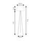 LAMPARA PIE SALON FLAMENCO BLANCO E27 C/P 45CM XTRELAMP