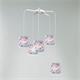 PLAFON 5 LUCES FLAMENCO BLANCO C/P D60 XTRELAMP