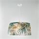 COLGANTE TEXTIL BLANCO PANTALLA PALMERA 1 LUZ D45 XTRELAMP