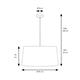 COLGANTE TEXTIL BLANCO PANTALLA PALMERA 1 LUZ D45 XTRELAMP