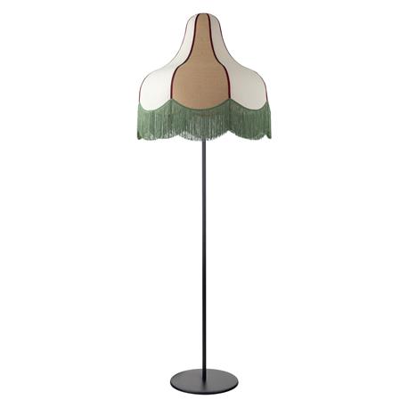 LAMPARA PIE TEJIDO BEIG/VERDE/BURDEO LIV C/P 50CM XTRELAMP