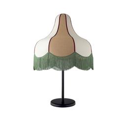 Lampara de mesa con flecos yute beige