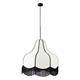 COLGANTE TEJIDO BLANCO/NEGRO LIV 70CM XTRELAMP