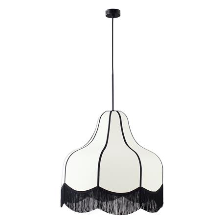 COLGANTE TEJIDO BLANCO/NEGRO LIV 70CM XTRELAMP