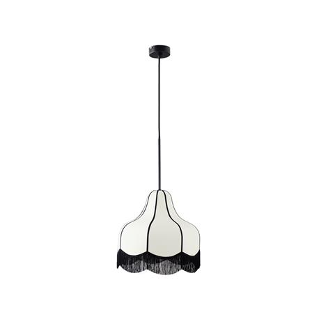 COLGANTE TEJIDO BLANCO/NEGRO LIV 40CM XTRELAMP