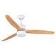 VENTILADOR DC MADSEN 18W BLANCO/NATURAL 3 ASP.6 VELOC.120D