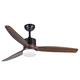 VENTILADOR DC MADSEN 18W NEGRO/ROBLE 3 ASP.6 VELOC.120D C/R