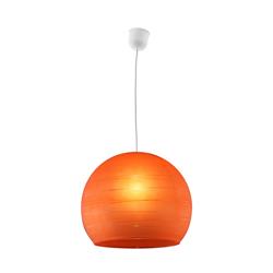 Lámpara Colgante BOULE Cristal Naranja Blanco 30 cm