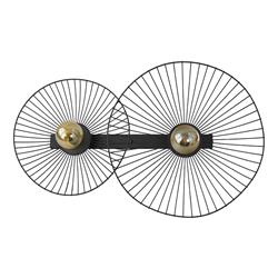Plafón Doble CALIPSO Metal Negro 2 Luces