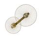 PLAFON DOBLE METAL ORO CALIPSO 2 LUCES XTRELAMP