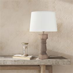 SOBREMESA MAD. SIGRID MEDIANO 1 LUZ E27 C/P LINO XTRELAMP