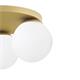 PLAFON ANABEL 3 LUCES ORO C/T BLANCO MATE XTRELAMP