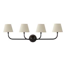 Aplique de pared CARMELA metal negro latonado 4 luces