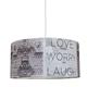 COLGANTE IMPRESION LOVE WORRY D40 1 LUZ