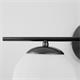 APLIQUE PARED ANABEL 2 LUCES NEGRA C/T B