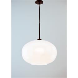 COLGANTE NICK OVAL 1 LUZ OPAL BLANCO D25