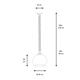 COLGANTE CUERDA CRISTAL TRANSPARENTE BOLA 30CM