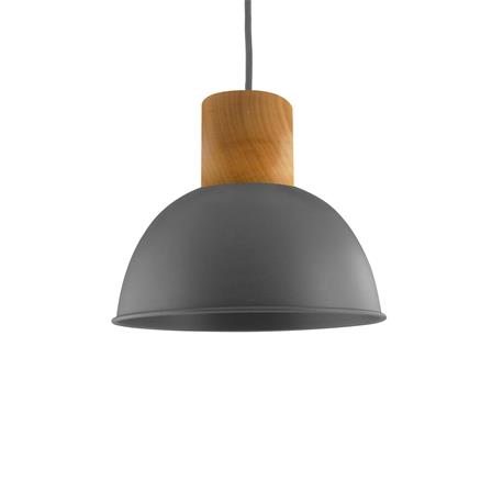 COLGANTE PAOLA METAL GRIS Y MADERA 30CM