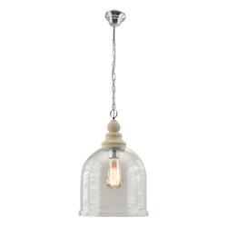 COLGANTE NATALE MADERA NATURAL TRANSPARENTE 30CM