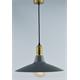 COLGANTE METAL WATT GRIS/CUERO