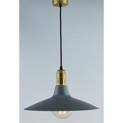 COLGANTE METAL WATT GRIS/CUERO