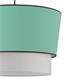 Lámpara de Techo OLENA Doble Verde Agua Blanco 45 Cm